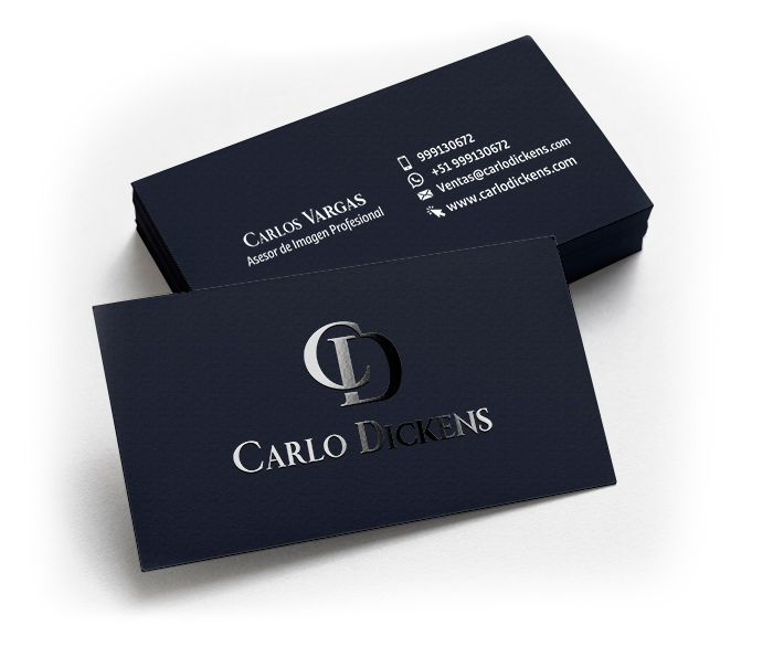 Tarjeta con acabado en sectorizado UV de tarjetas wilson